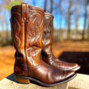 ACME Western 6.5C Cowboy Boot Womens Equestrian Heel Vintage Cowgirl Boots GC